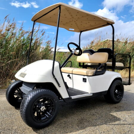 EZ GO TXT Gas Golf Cart Lifted With Rear Flip and Custom Rims & Tires