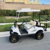White 1990 Club Car DS 36V Golf Cart - Image 3