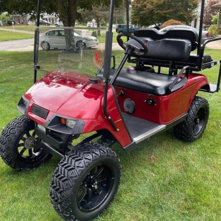 RED 2010 EZGO TXT GAS GOLF CART
