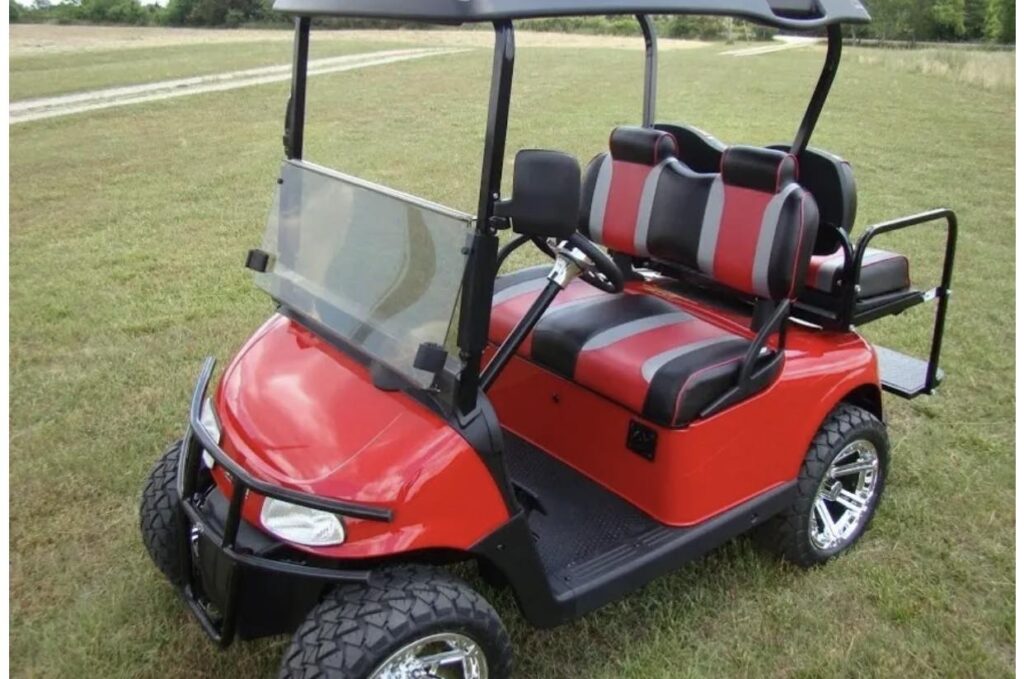 RED 2015 EZ Go RXV ELECTRIC GOLF CART Premium Quality Golf Cart Inc