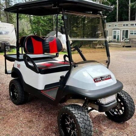 WHITE 2018 Lifted Club Car Precedent  Golf Cart