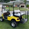 Yellow Ezgo TXT Electric custom golf cart - Image 3