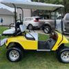 Yellow Ezgo TXT Electric custom golf cart - Image 2