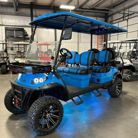Blue 2023 ICON i60L Electric LIMO Golf Cart
