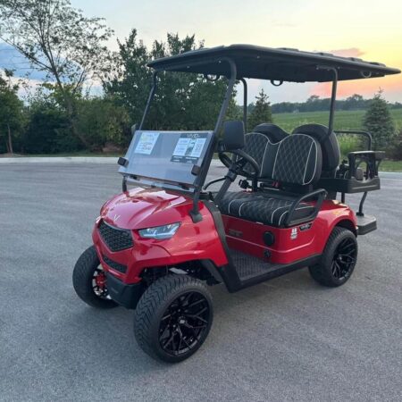 RED 2024 Vivid EV lithium powered golf cart