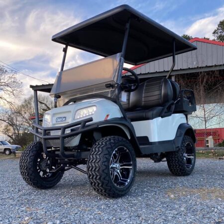 2021 Glacier White Club Car Onward 4 Pass Lifted Golf Cart