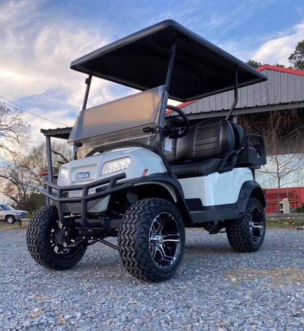 2021 Glacier White Club Car Onward 4 Pass Lifted Golf Cart