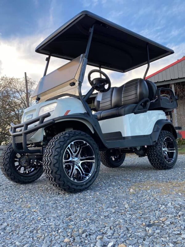 2021 Glacier White Club Car Onward 4 Pass Lifted Golf Cart - Image 3