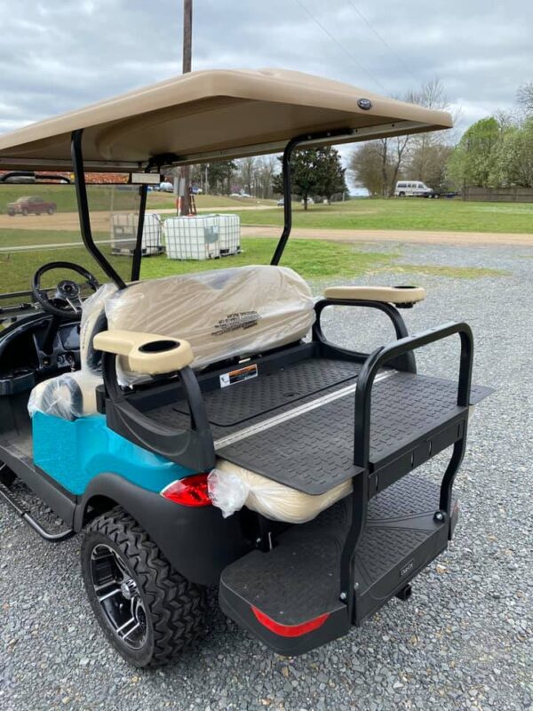 2021 Teal Phoenix Club Car Villager V4L 48v Lifted Golf Cart - Image 4