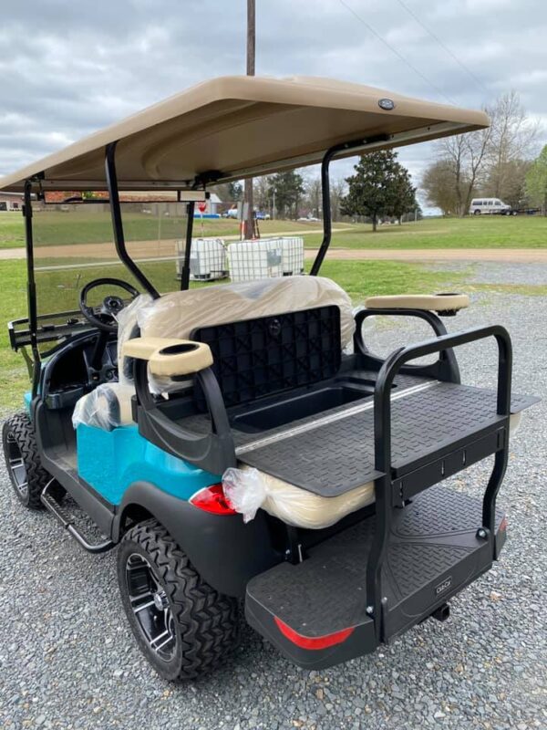 2021 Teal Phoenix Club Car Villager V4L 48v Lifted Golf Cart - Image 3