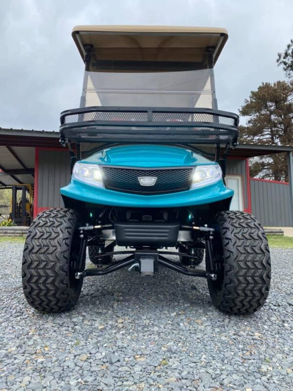 2021 Teal Phoenix Club Car Villager V4L 48v Lifted Golf Cart - Image 12