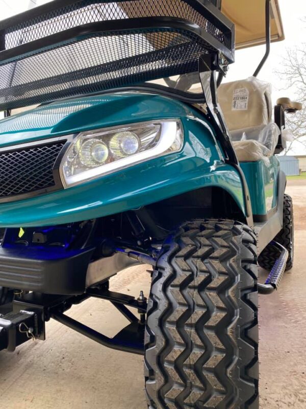 2021 Teal Phoenix Club Car Villager V4L 48v Lifted Golf Cart - Image 11