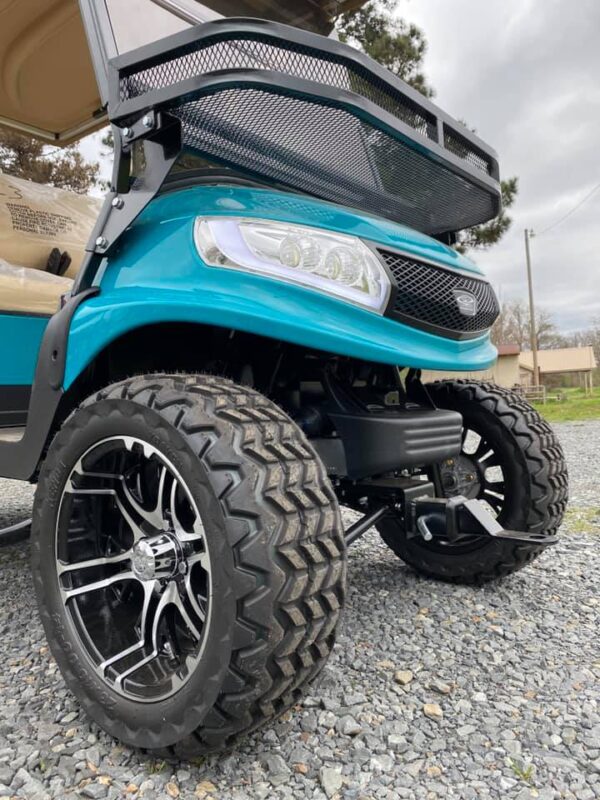 2021 Teal Phoenix Club Car Villager V4L 48v Lifted Golf Cart - Image 2