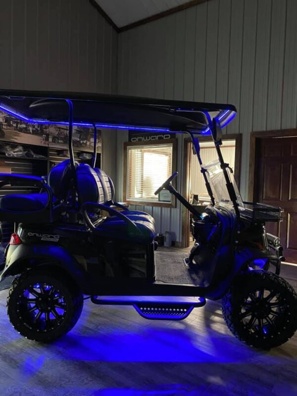 2022 Dark Knight Special Edition Club Car Onward 4 Passenger Lifted Lithium-Ion HP PTV/LSV Golf Cart - Image 22