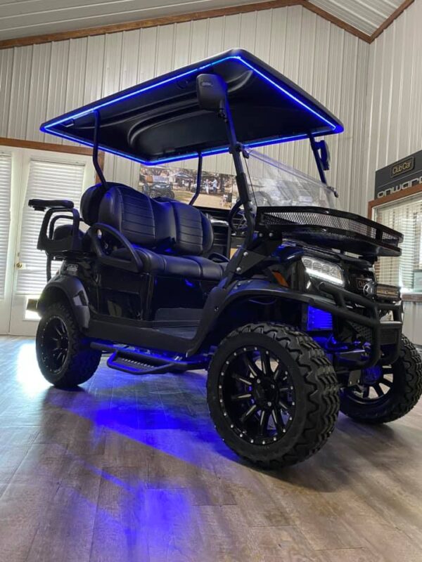 2022 Dark Knight Special Edition Club Car Onward 4 Passenger Lifted Lithium-Ion HP PTV/LSV Golf Cart - Image 2