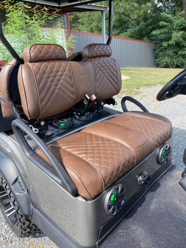 2022 New Midnight Silver Metallic Club Car Onward 4 Passenger Lifted Li-Ion HP PTV Custom Golf Cart - Image 13