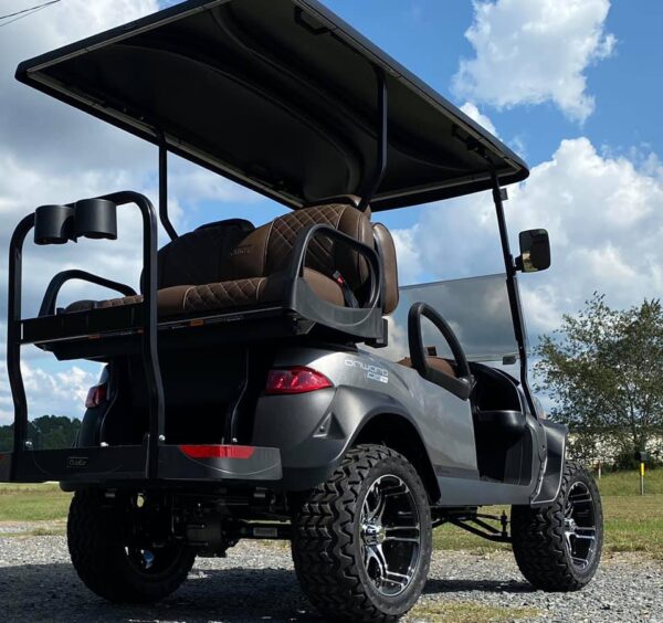 2022 New Midnight Silver Metallic Club Car Onward 4 Passenger Lifted Li-Ion HP PTV Custom Golf Cart - Image 7