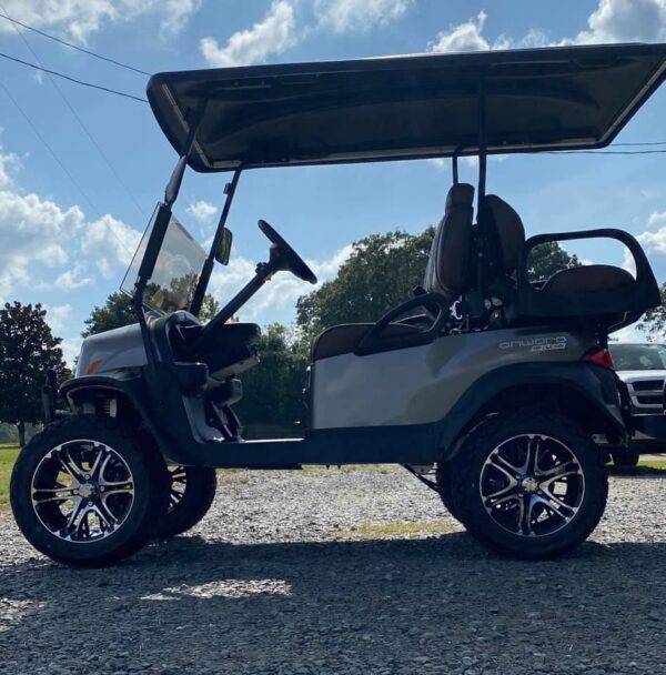 2022 New Midnight Silver Metallic Club Car Onward 4 Passenger Lifted Li-Ion HP PTV Custom Golf Cart - Image 5