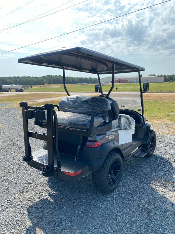 2022 Midnight Silver Metallic Club Car Onward 4 Passenger Lifted Li-Ion HP PTV Custom Golf Cart - Image 7