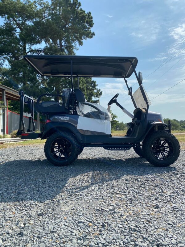 2022 Midnight Silver Metallic Club Car Onward 4 Passenger Lifted Li-Ion HP PTV Custom Golf Cart - Image 8