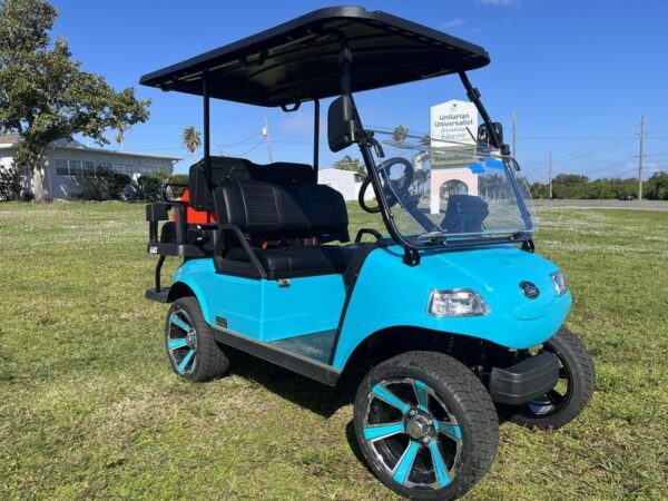 Sky Blue 2025 Evolution Electric Vehicles Classic 4 Plus.