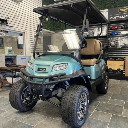 Seafoam Green 2025 Club Car® Onward® Lifted 4 Passenger HP Lithium.