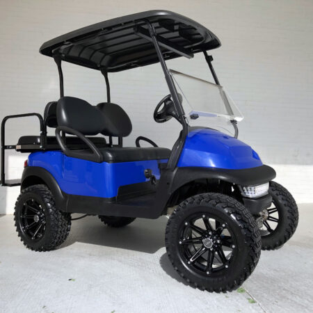 Blue Lifted Club Car Precedent Golf Cart Off Road