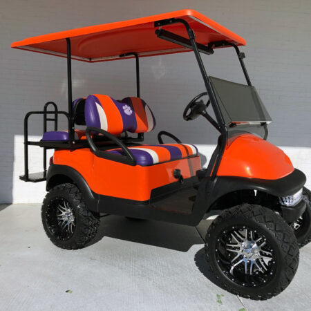 2024 Orange Lifted Club Car Golf Cart