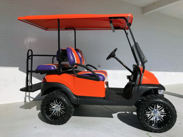 2024 Orange Lifted Club Car Golf Cart - Image 4