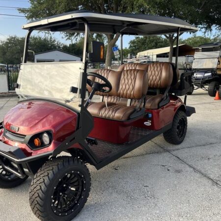  Inferno Red 2025 E-Z-GO Express 6 ELiTE Lithium.