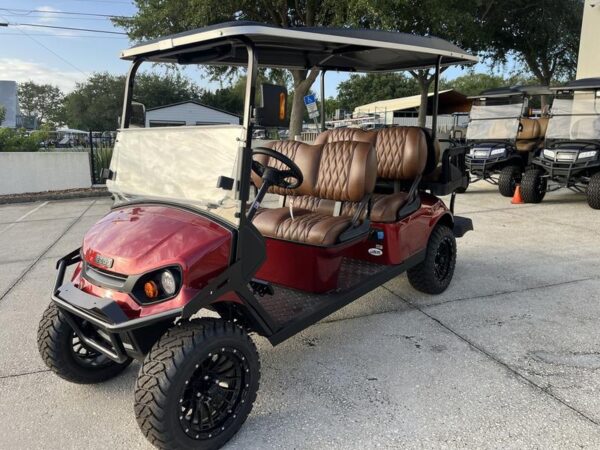  Inferno Red 2025 E-Z-GO Express 6 ELiTE Lithium.