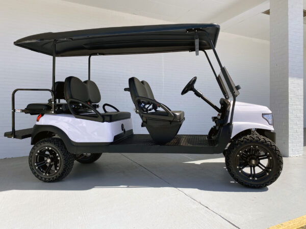 White Alpha Lifted 6 Passenger Limo Club Car Golf Cart - Image 6