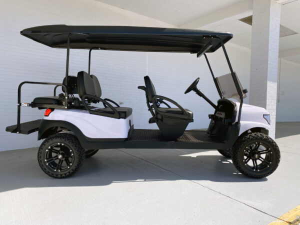 White Alpha Lifted 6 Passenger Limo Club Car Golf Cart - Image 5