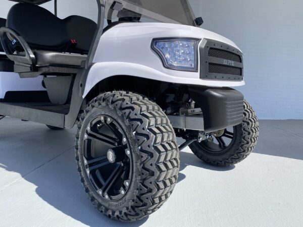 White Alpha Lifted 6 Passenger Limo Club Car Golf Cart - Image 3