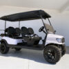 White Alpha Lifted 6 Passenger Limo Club Car Golf Cart
