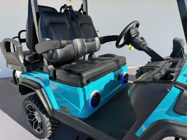 Sky Blue Evolution D5 Maverick 2+2 Plus Golf Cart - Image 5