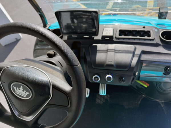 Sky Blue Evolution D5 Maverick 2+2 Plus Golf Cart - Image 3