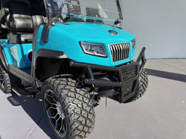 Sky Blue Evolution D5 Maverick 2+2 Plus Golf Cart - Image 7