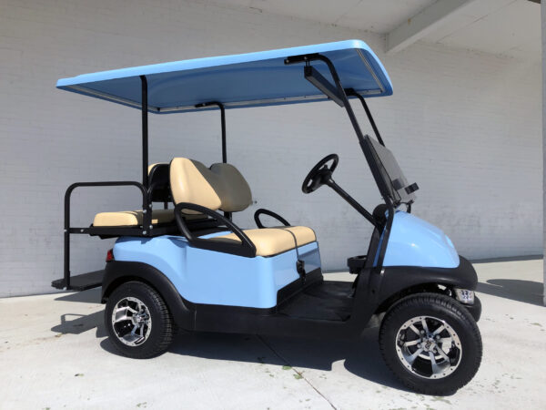 Sky Blue Low Profile Club Car Golf Cart - Image 6