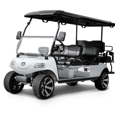 White Evolution Carrier 6 Limo Golf Cart